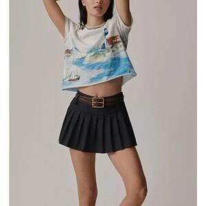 New! Anthropologie Maeve The Caitlin Boxy Tee M Watercolor Artsy Casual
